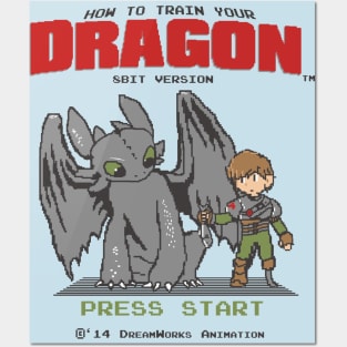 How To Train Your Dragon 8Bit Version Posters and Art